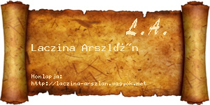 Laczina Arszlán névjegykártya